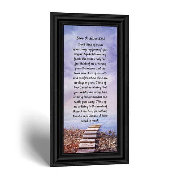 Love Is Never Lost Memorial Picture Frame, Grief Gift Keepsake