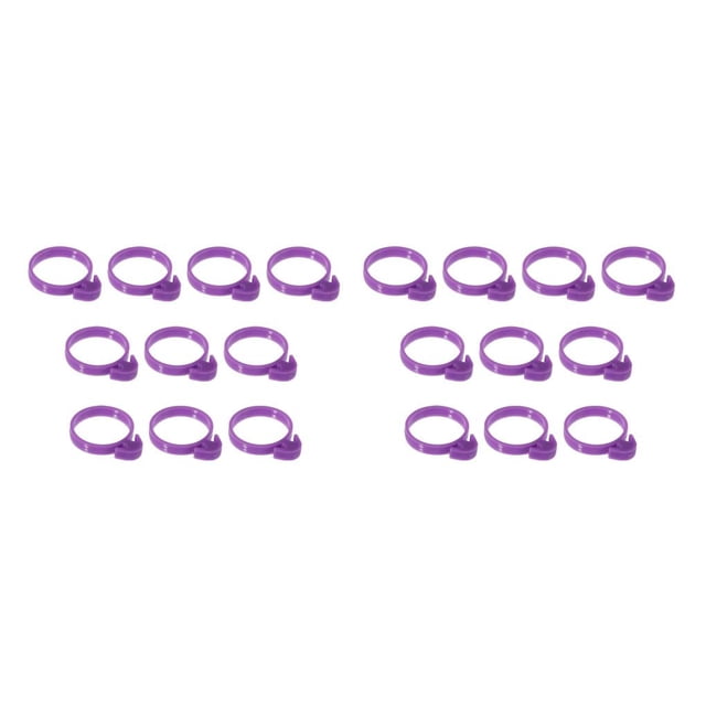 Advancent Anillos fijos Reutilizable Ligero Tubería portátil Sellado Bolsa de glaseado Lazos Utensilios para hornear Suministros para el hogar 10 piezas púrpura 2Conjunto