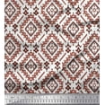 thumbnail image 1 of Soimoi Poly Georgette Fabric Ethnic Ikat Print Sewing Fabric Yard 52 Inch Wide, 1 of 3