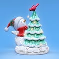 thumbnail image 2 of The Bradford Exchange Make Your Season Bright Sparkle Delights Illuminated Snowman Sculptures Christmas Decoration 7 to 8-inches, 2 of 4