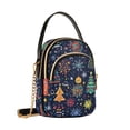 thumbnail image 7 of FORMRS Crossbody Bag for Women Quilted Travel Shoulder Cell Phone Purse with Chain Strap Handbag, Dark Blue Christmas, 7 of 7