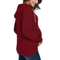 thumbnail image 6 of zttd womens maternity pregnancy casual long sleeve zip up hoodie sweatshirt with pockets blouse, 6 of 9