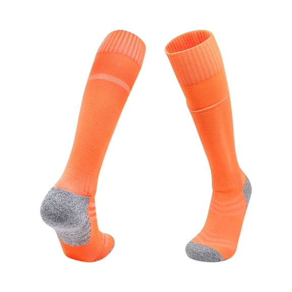 Men's Long Football Socks With Shin Guard Sleeve - 3 Sizes (29-33/34-38/39-44), Long-Cut Shin Guard Compartment, Breathable & Comfortable, Ankle Support For Men's Soccer Matches,