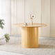 thumbnail image 5 of Ilios Innova | Mesa Rom Redonda de Comedor 120cm Color Maple, Superficie de MDF con Melamina, Base Cilíndrica de Tablillas Modernas, Ideal para 4 Personas, Diseño Nórdico Minimalista, 5 of 9