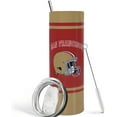 thumbnail image 2 of 20oz San Red Francisco City Classcial Stainless Steel Tumbler Travel Mug for Men Women Sports Tumbler Keeps Drinks Cold & Hot Gift for Football Fans, 2 of 6