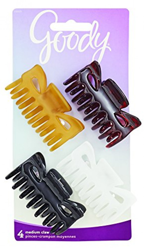 Goody Classics Medium Claw Clip, Assorted Colors 4 ea