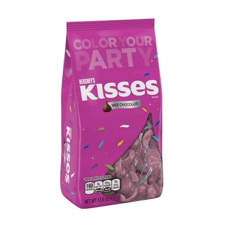 Hershey's Kisses Pink Foil Milk Chocolate Candy, 17.6 Oz.