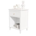 thumbnail image 5 of Kids Nightstand with Drawer & Open Shelf - Solid Color Toddler Bedside Table, Thickened MDF Storage Organizer for Bedroom, Playroom, Nursery, 5 of 6