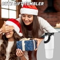 thumbnail image 6 of WarmH 30 oz Tumbler with Handle and Straw Lid, Double Walled Vacuum Insulated Water Bottle Leakproof Tumbler Travel Coffee Mug Thermal Cup, Cupholder Friendly for Office, Home, Sport, White, 6 of 14