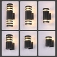 thumbnail image 2 of Lámpara de pared LED semicircular para exteriores GU10 de aluminio/PVC, resistente al agua, para jardín, porche, balcón, decoración, accesorio de iluminación, 2 of 5