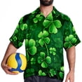 thumbnail image 4 of Saint Patrick's Day Men's Casual Printed Button Down Short Sleeve Beach Shirts, 4 of 6