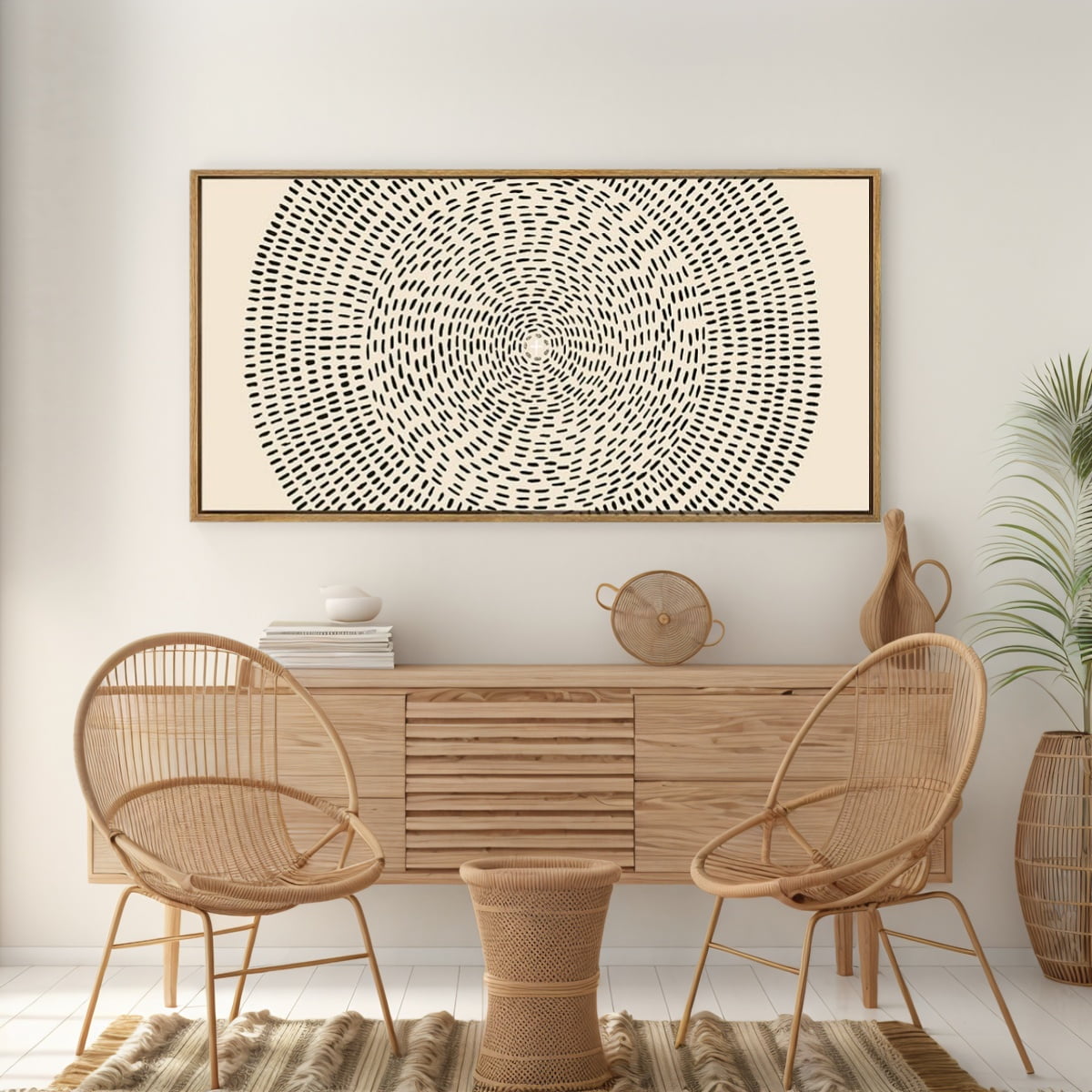 Large Jesus Feeds the 5000 Canvas Wall Art Jesus Framed Wall Decor Modern Christian Artwork Minimalist Bible Painting for Living Room Bedroom Dining Room 20x40 Inch