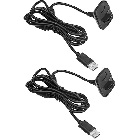 HAYANCharger for Xbox 360 Controller, 2 Pack USB Charging Cable Compatible with Microsoft Xbox 360 Slim Wireless Game Controllers, 6 Feet