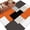Orange Gray Black, variant on 5'x7' Area Rugs, Burnt Orange Black Indoor Outdoor Area Rug for Living Room Bedroom, Modern Abstract Geometric Washable Bathroom Rugs Kitchen Floor Carpet Mats Home Decor Aesthetic