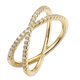 thumbnail image 1 of Anillo en X chapado en oro con circonita cúbica brillante, anillo apilable para el pulgar, alianzas de boda con diamantes de imitación, anillos cruzados para (2 piezas), 1 of 5
