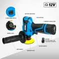 thumbnail image 4 of DNA Motoring TOOLS-00167 Cordless Polisher 12V 2-Gear Speed with Spindle Lock & Battery Indicator Blue, 4 of 8