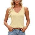 thumbnail image 3 of Loopsun Women Summer Tops V Neck Sleeveless Knit Sweater Vests Solid Relaxed Tunics, 3 of 5