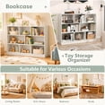 thumbnail image 6 of Costway 3-tier Open Bookcase 8-Cube Floor Standing Storage Shelves Display Cabinet White, 6 of 10