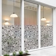 thumbnail image 6 of DKTIE 17.7" x 78.7" Double-Sided Floral Pattern Window Film, Static Cling Privacy Sticker, Anti-UV Heat Control for Home, 6 of 9