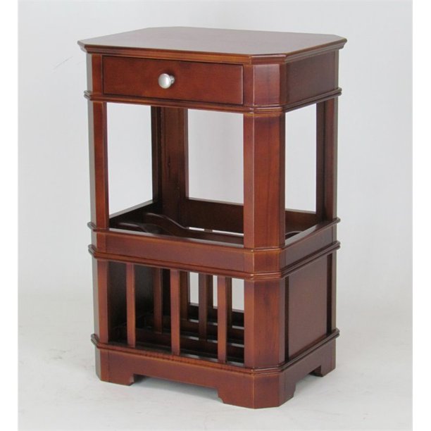 Wayborn Magazine Rack End Table In Brown Walmart Com Walmart Com