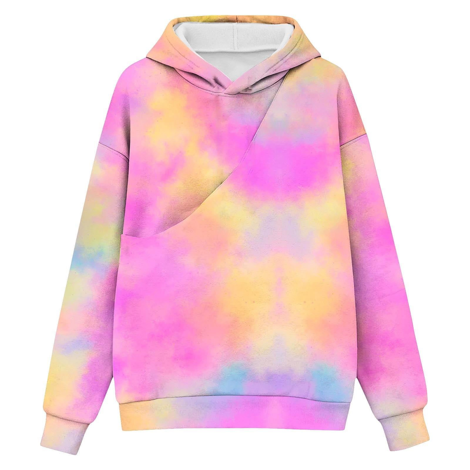 XEGLSBU Kids Hoodie Pullover Long Sleeve with Pet Pouch Loose Casual Sweatshirt for Boys Girls Light Pink Size 4-5 Years