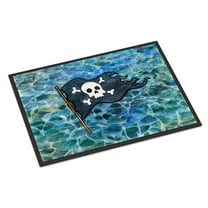 Pirate Flag Doormat 18x27