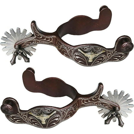 2pcs Horse Spurs, Steel Anti Rust Western Style Spur Cowboy Horse Boot Spurs For Equestrian Competition Equipments