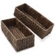 thumbnail image 1 of Casafield Juego De 2 Cestas De Almacenamiento De Baño Espresso – Jacinto De Agua 16.0 In De Ancho X 6.75 Pulgadas De Profundidad X 4.25 Pulgadas De Alto Contenedores Tejidos Para Organizar Pañuelos De, 1 of 5