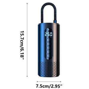 Herunwer Portable Tire Inflator with Digital Display, 8000mAh Rechargeable Battery, and Auto Shut-Off