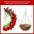 thumbnail image 4 of Artificial Christmas Poinsettia Flowers with Faux Berries Hanging Basket for Outdoor Decoration, Fake Silk Christmas Flowers Plant Pot Planter for Garden, Faux Red Flower for Porch Patio Xmas Decor, 4 of 5