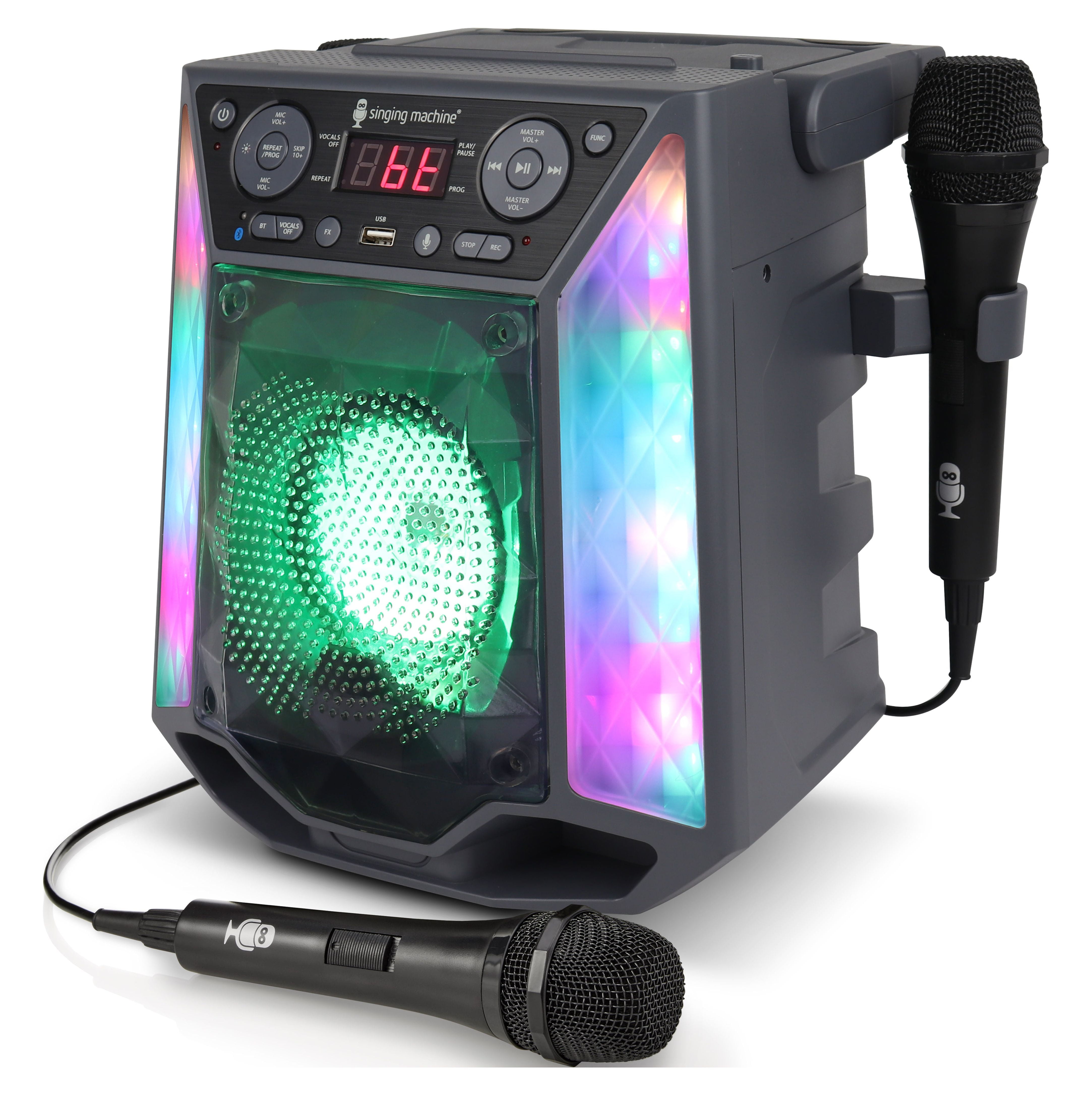Singing Machine SMM478 Duet Karaoke Mikrofone Mit Bluetooth-Lautsprecher – Tragbare Party Für Zu Zweit