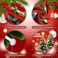 thumbnail image 4 of Colorful Ornaments Merry Christmas Banner Snowflake Pattern Christmas Display Red Background Golden Accents Xmas Backdrop for Christmas Party Home Decoration Family Reunion, 4 of 9