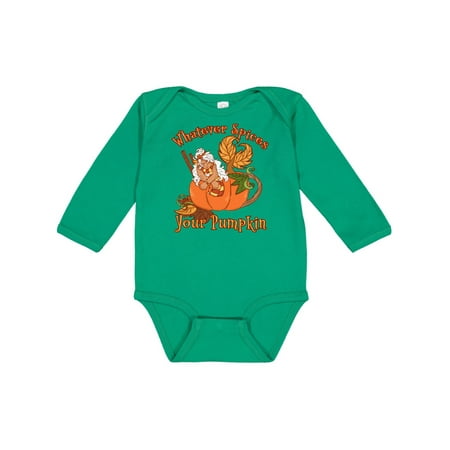 

Inktastic Whatever Spices Your Pumpkin Fall Mermaid Gift Baby Boy or Baby Girl Long Sleeve Bodysuit