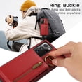 thumbnail image 4 of Decase Compatible with Samsung Galaxy Note 20 Ultra Case with Card Holder and Strap for Women,Crossbody Lanyard,Stand Ring Kickstand,Snap Clasp,Phone Wallet Case,Red, 4 of 10