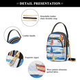 thumbnail image 4 of FORMRS Crossbody Bag for Women Quilted Travel Shoulder Cell Phone Purse with Chain Strap Handbag, Orange Sailboats, 4 of 7