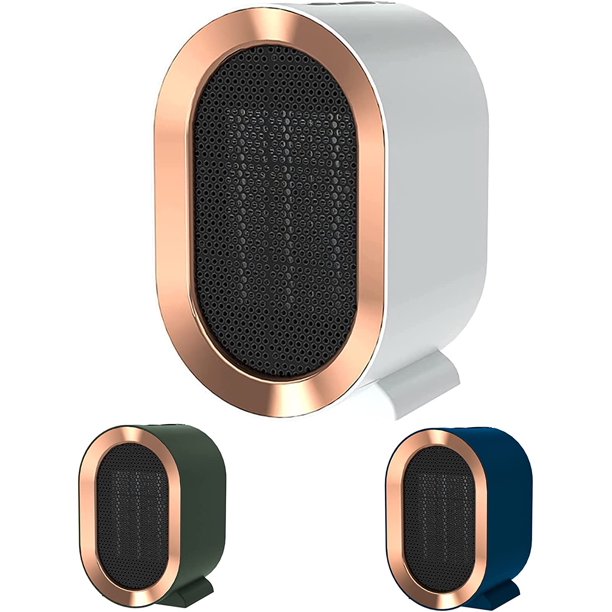 Mini calentador de espacio de cerámica, calentador de ventilador portátil de 1200 W, calentador eléctrico de ahorro de energía, silencioso, protección contra sobrecalentamiento, para el hogar, la oficina esquí esquí Gafas de esquí