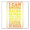 thumbnail image 1 of DistinctInk Custom Bumper Sticker - 6" x 6" Decorative Decal - White Background - Swing Salsa Rumba Cha Cha Waltz in Heels, 1 of 2
