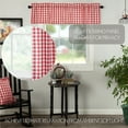 thumbnail image 7 of VHC Brands Annie Buffalo Check Cotton Farmhouse Kitchen Curtains Rod Pocket Hanging Loops 16x60 Valance, Red, 7 of 7