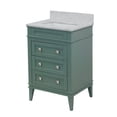 thumbnail image 2 of Eleanor 24" Bathroom Vanity with Sage Green Cabinet and Carrara Marble Top, 2 of 6