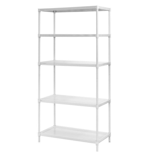 Muscle Rack 71 Inch 5 Tier Perforated Steel Shelving Storage Unit
