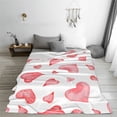 thumbnail image 5 of Zufioo Pink Hearts Fleece Blanket Queen Size,Plush Bed Blanket,Ultra Soft Throw Blanket,Plush Fuzzy Cozy Blanket Perfect for Bed,Couch-40"x30", 5 of 7