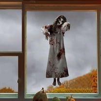 WEGFTDUOP Halloween Wall Stickers Door Decorations Door Stickers Scary Nun Window Stickers Female Ghost Festival Wall Stickers