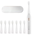 thumbnail image 1 of Feltree Rechargeable Electric Toothbrush with 8 Brush Heads, 5 Modes (Whitening/Sensitive/Polish), IPX7 Waterproof & USB Charging, Travel Case Included, 1 of 8