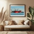 thumbnail image 3 of Port of Baltimore in the Evening - Baltimore Maryland Photography Harbor Port Maritime Industrial Nautical Seascape Boat Black Framed Wall Art Print 16 x 24 inches, 3 of 4