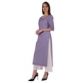 thumbnail image 3 of Bimba Straight Long Kurti For Women Printed Full Sleeves Tunic Top Casual Summer Formal Kurta, 3 of 7