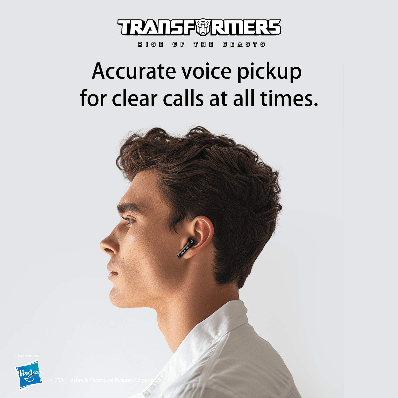 Transformers TF-T23 Wireless Bluetooth Earbuds - Premium Zinc Alloy Case RGB Breathing Lights, Gaming Mode, 13mm Loudspeaker, Deep Bass Sound, Long Battery Life, Type-C Fast Charge – Megatron Black