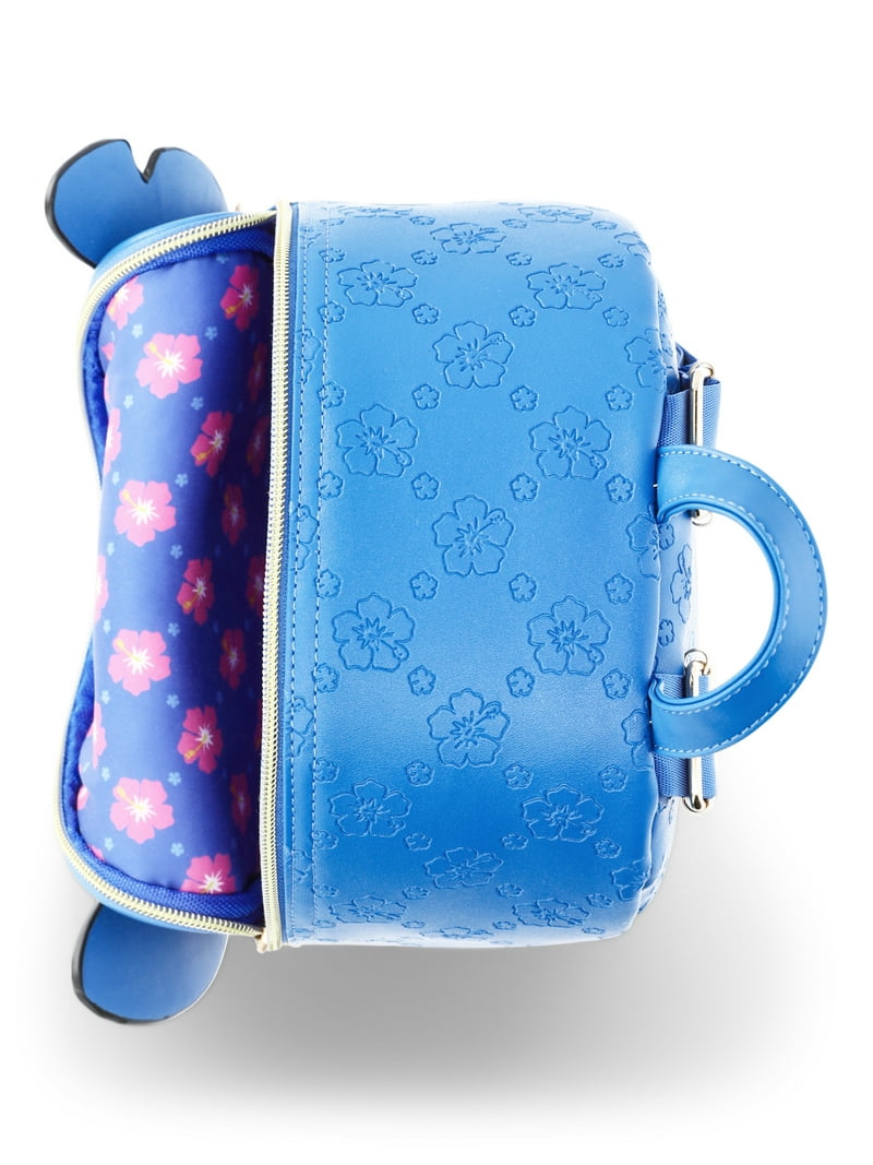 Disney Lilo & Stitch Women's Floral Mini Backpack, Blue