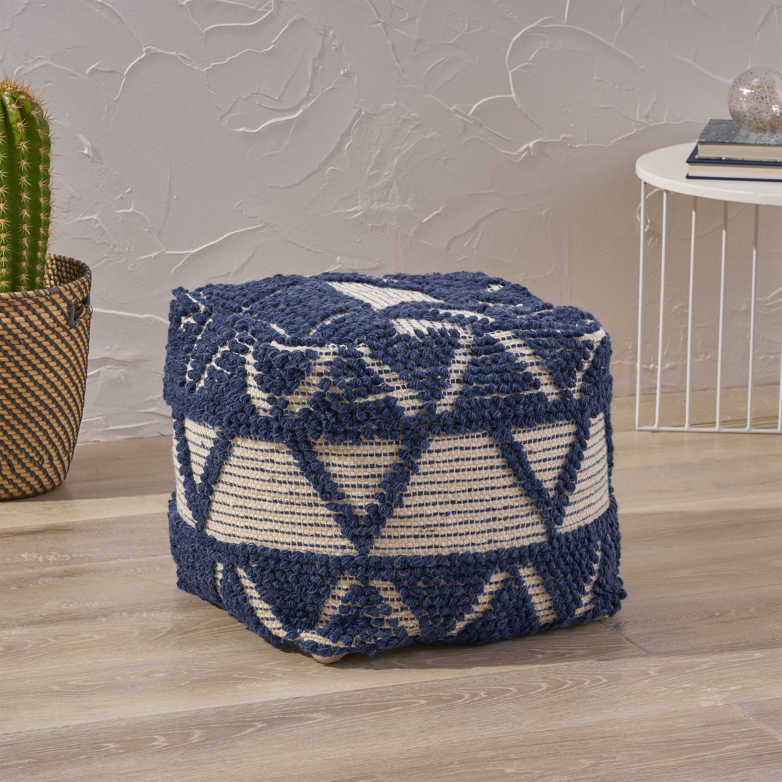 Buy 3 Get1 FREE White Beni Ourain Pure Wool Foot Stool Details about   Ottoman Pouf Seating