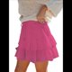 thumbnail image 2 of Falda Pantalón Estilo Bohemio con Volantes y para Mujer, Estilo Informal, de Cintura Alta, Color Rojo Rosa, Talla S, 2 of 9