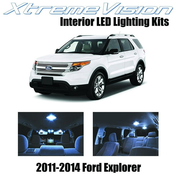 XtremeVision LED for Ford Explorer 2011-2014 (6 Pieces) Cool White Premium Interior LED Kit Package   Installation Tool